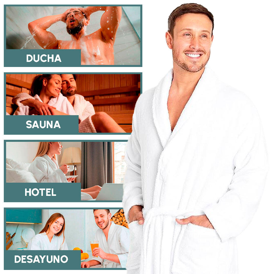 Albornoz masculino extra suave y de alta absorción